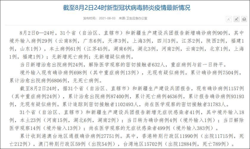 【31省新增10例重症涉8省市,31省区市新增确诊10例含本土1例】